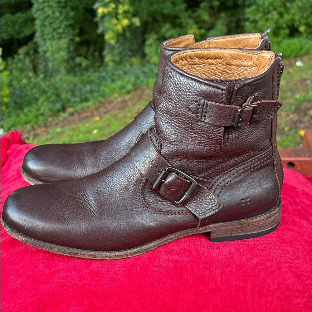 Frye Brown Leather Women's Winter Boots - Picture 4 of 9